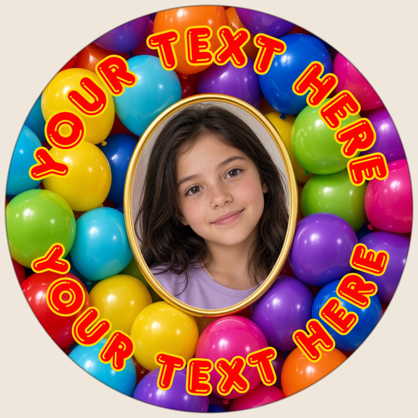 Personalised Balloons Edible Cake Topper