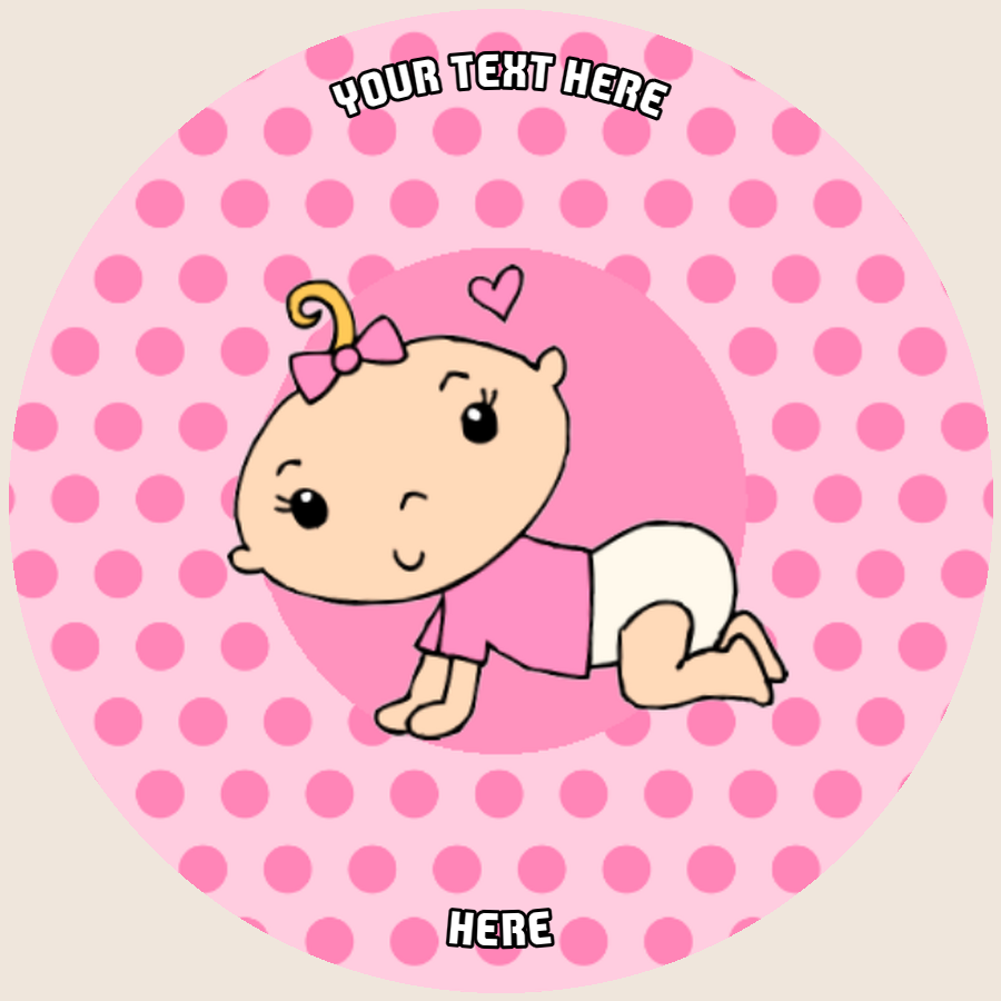 Personalised Christening Girl Cupcake Toppers