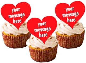 Heart Shaped Personalised Edible Cake Topper