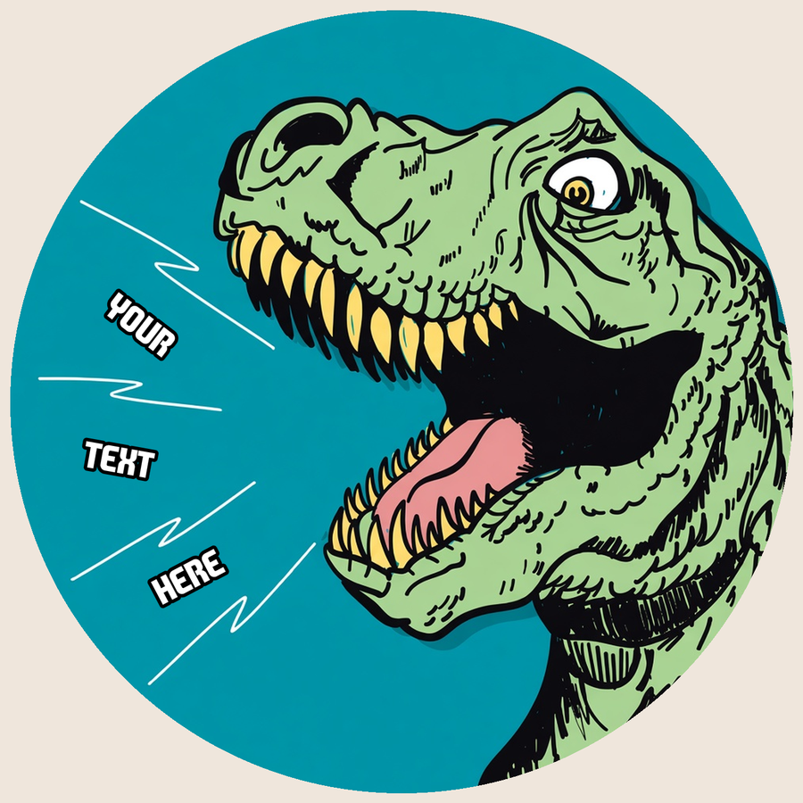Personalised Dinosaur Edible Cake Topper